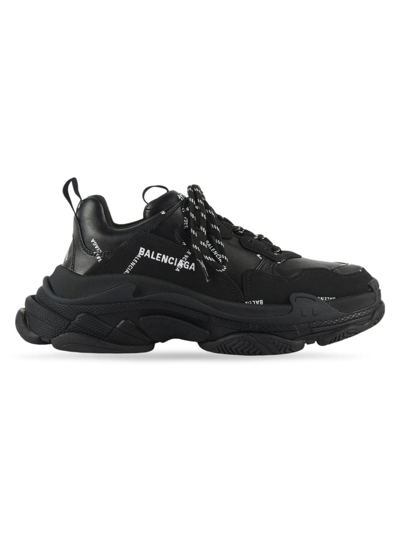 Balenciaga Allover Logo Triple S Sneakers In 1090