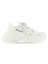 Balenciaga Men's Triple S Sneaker Allover Logo In White Black