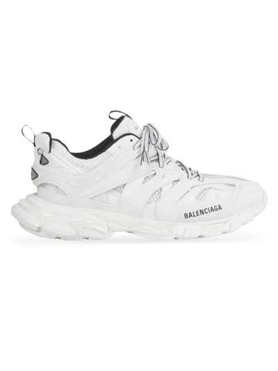 Balenciaga Logo Track Sneakers In White