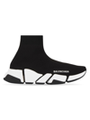 Balenciaga Speed Knitted Sock-style Sneakers In Black/white/black