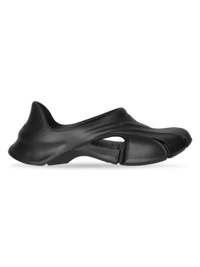 Balenciaga Mold Closed Logo-embossed Rubber Sandals In Black
