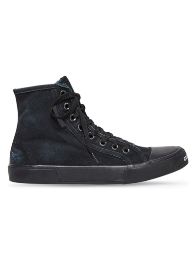 Balenciaga Men's Paris High Top Trainer In Black Black