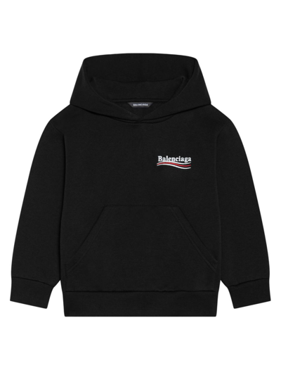 Balenciaga Logo印花连帽衫 In Black