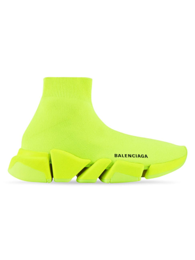 Balenciaga Men's Speed 2.0 Sneaker In Fluo Yellow