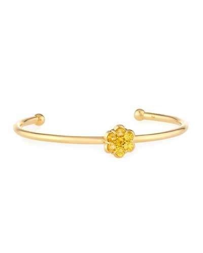 Bayco 18k Gold & Yellow Sapphire Floral Bracelet