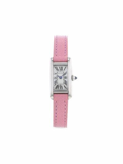 Pre-owned Cartier 1990s  Mini Tank 28mm In Silver