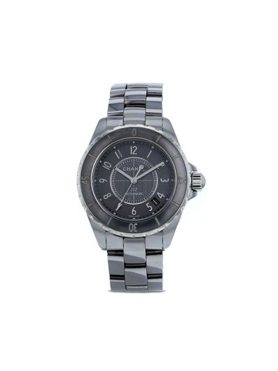 Pre-owned Chanel 2000  J12 39mm In Grey