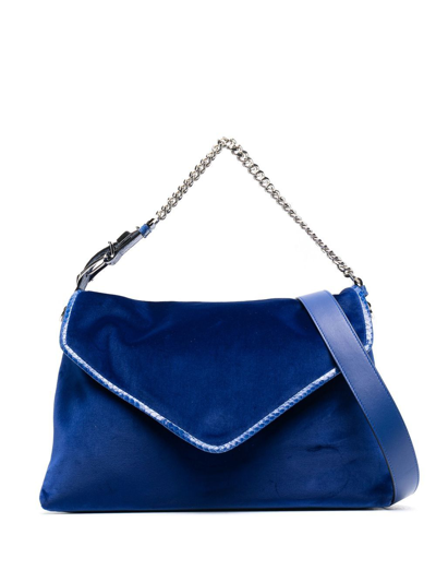 Alberta Ferretti Envelope-shaped Tote Bag In Blue