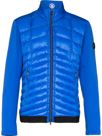 Bogner Kirian Quilted Zipped Jacket In Blue