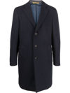 CANALI SINGLE-BREASTED WOOL OVERCOAT