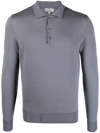 CANALI FINE-KNIT WOOL POLO TOP