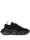 Dolce & Gabbana Fabric Wave Low-top Sneakers In Black