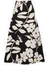 LA DOUBLEJ A-LONG FLORAL-PRINT MIDI SKIRT