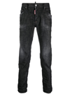 Dsquared2 Distressed-effect Skinny Jeans In Black