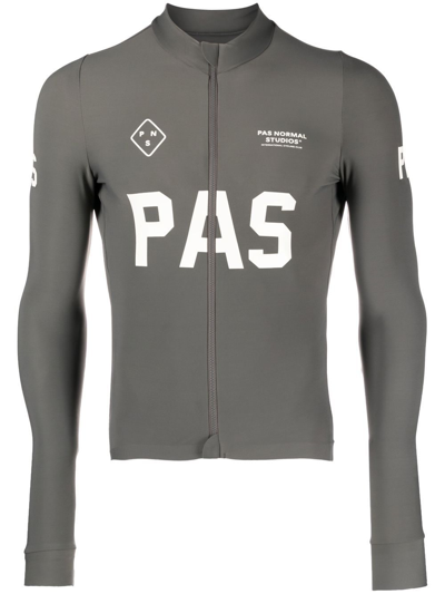 Pas Normal Studios Long-sleeved Compression Top In Grey