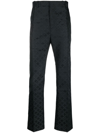 Charles Jeffrey Loverboy They Them Recycled-jacquard Trousers In Black