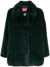 Kate Spade Plush Faux Fur Jacket In Green