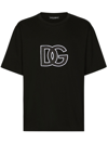 Dolce & Gabbana Embroidered Logo T-shirt In Black