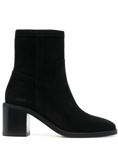 Tila March Suede 80mm Ankle Boots In Black