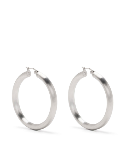 Tom Wood Classic Thick Xl Hoop Earrings In Silver
