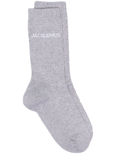 Jacquemus Les  Cotton-blend Socks In Grey