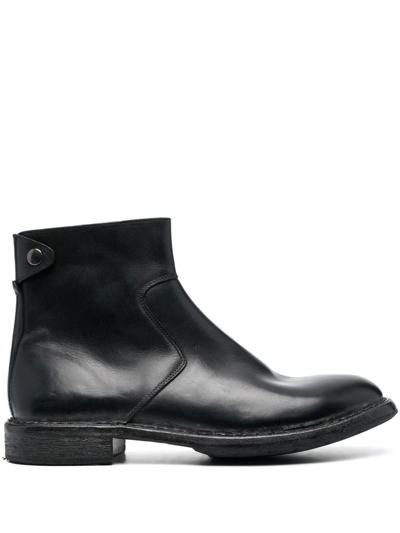 Moma Calf-leather Ankle Boots In 黑色