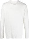 Rag & Bone Men's White Knit Long Sleeve Cotton T-shirt Pullover In White