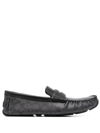 COACH SIGNATURE COIN DRIVER LOAFERS