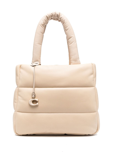 Coach Pillow Quilted Tote Bag In Neutrals