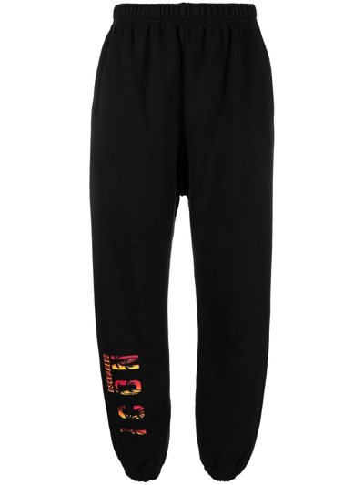 Dsquared2 Logo-print Track Pants In Black