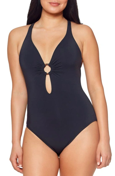 Bleu By Rod Beattie Ring Me Up One-piece Swimsuit In Black