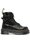 Dr. Martens' Jarrick Ii Laced Leather Platform Boots In Black