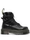 DR. MARTENS' JARRICK II FLATFORM LEATHER BOOTS - WOMEN'S - CALF LEATHER/FABRIC/RUBBER,2766200118699546