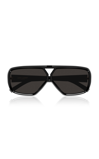 Saint Laurent Aviator-style Acetate Sunglasses In Black