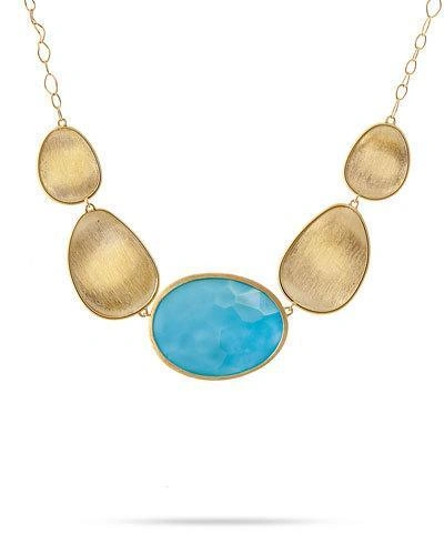 Marco Bicego Lunaria 18k Yellow Gold & Turquoise Necklace