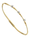 Marco Bicego MARRAKECH 18K YELLOW GOLD TWISTED BRACELET WITH DIAMONDS,PROD194040013