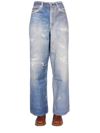 Our Legacy High Waist Boyfriend Jeans With Distressed Finish In Denim