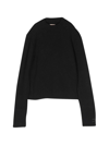 Elisabetta Franchi La Mia Bambina Mock-neck Ribbed Knit Jumper In Nero