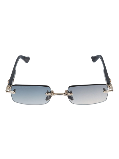 NWT Black Gradient Y2K Decorative ? Hearts? Rimless Square Sunglasses Oversized Frameless Square Gradient Sunglasses for Women  main image 4