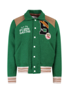 Blast-off Wool Blend Varsity Jacket W/logo