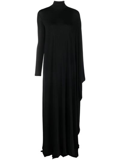 Balenciaga Minimal Maxidress For Effortless Elegance In Black