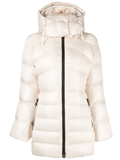 Fay Hooded Down Jacket In Neutrals