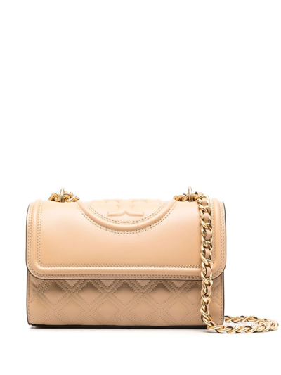 Tory Burch Fleming 小号斜挎包 In Neutrals