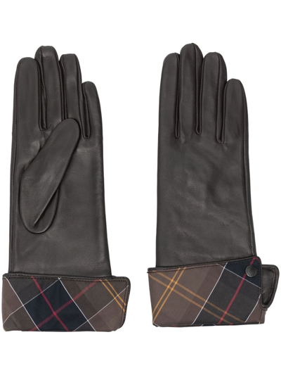 Barbour Guanti Jane Leather Gloves In Brown