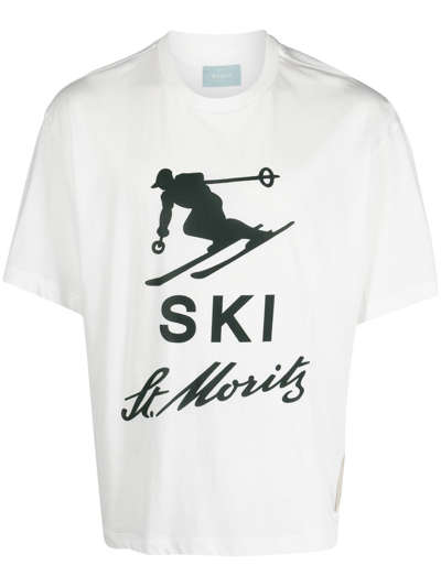 Bally Ski Graphic-print T-shirt In White