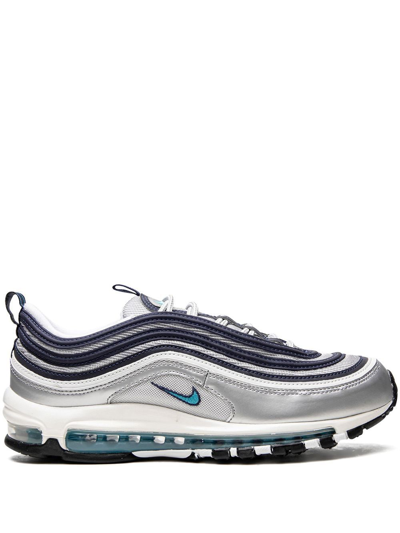 Nike Air Max 97 "metallic Silver/chlorine Blue" Sneakers In Grey