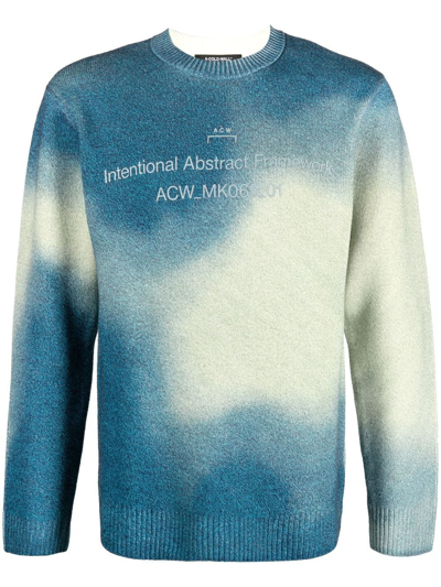 A-cold-wall* Gradient-knit Crew-neck Jumper In Grey