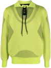 Botter Panelled Polo Jumper In Yellow