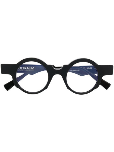 Kuboraum Round-frame Glasses In Black
