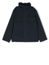 Aspesi Hooded Lightweight Jacket In Blue